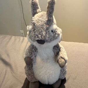 Gray and White Plush Squirrel Toy